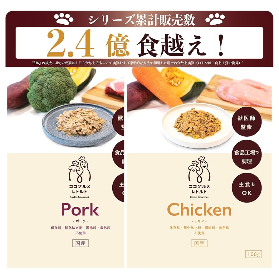 TetsUです。 ココグルメ チキン ポーク Amazon.co.jp: ココグルメ・レトルト(50g×12パック,チキン